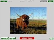 Highland cow jigsaw farmos mobil