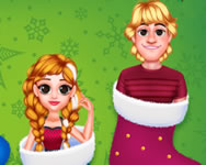 Frozen princess christmas celebration HTML5 játék