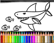 Shark coloring book HTML5