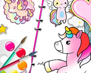 Fabulous cute unicorn coloring book